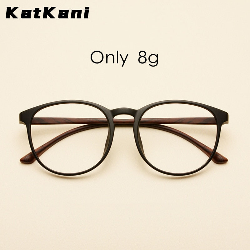 Katkani Unisex Full Rim Round  TR 90 Resin Round Frame Eyeglasses K66443 Full Rim KatKani Eyeglasses   