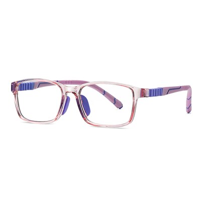 Ralferty Kids' Eyeglasses TR90 Anti-glare Anti Blue Light D821 Anti Blue Ralferty C5 Clear Pink  