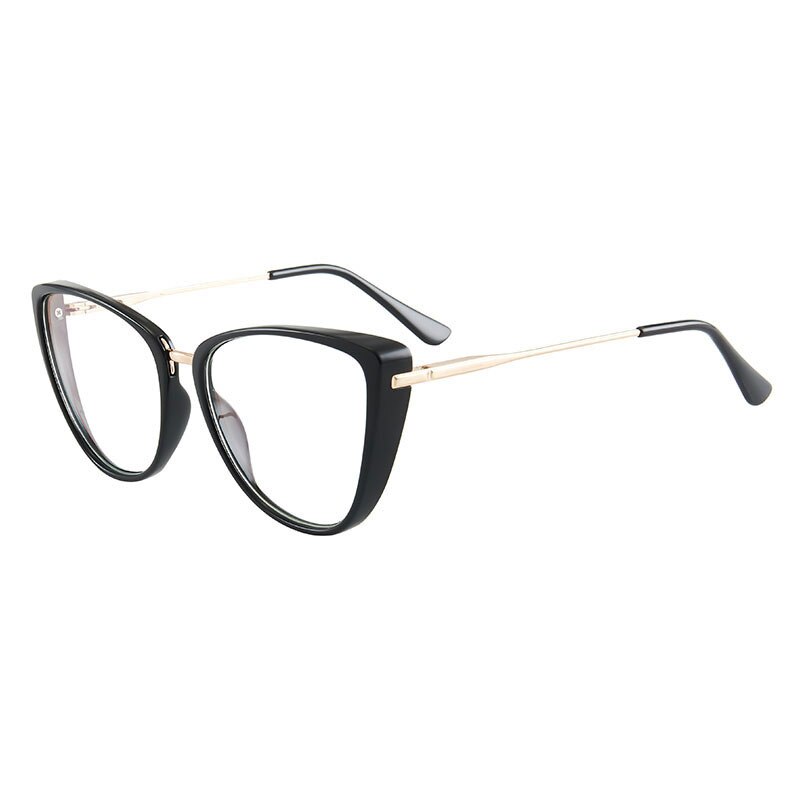 Hotony Women's Full Rim TR 90 Resin Cat Eye Frame Eyeglasses 7033 Full Rim Hotony black  