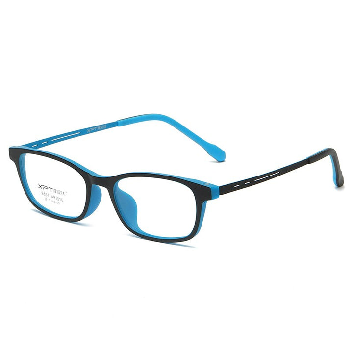 Reven Jate Unisex Eyeglasses 9837 Small Face Flexible Frame Pure Titanium Frame Reven Jate blue  