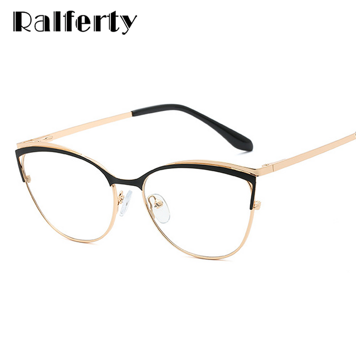 Ralferty Glasses Frame For Women Anti Blue Women's Glasses Decorative Cat Eye Frames Anti Blue Ralferty   