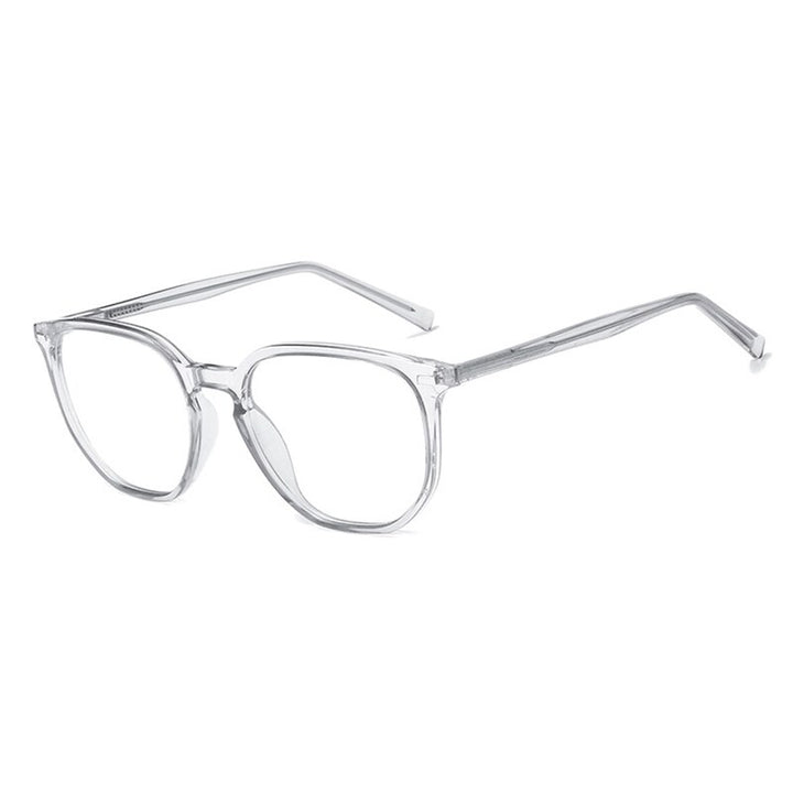 Handoer Unisex Full Rim Round Square Tr 90 Eyeglasses 203 Full Rim Handoer Transparent  