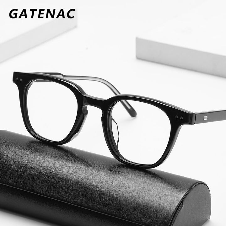Gatenac Full Rim Square Acetate Frame Eyeglasses Gxyj645 Full Rim Gatenac   