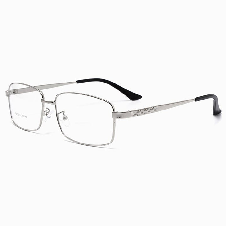 Hotochki Men's Full Rim Square  Alloy Eyeglasses 6035 Full Rim Hotochki Silver  