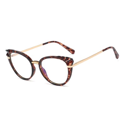 Ralferty Women's Glasses Frames Luxury Brand Designer Cat Eye Glasses Eyeglasses Frame Frame Ralferty C2 Leopard  