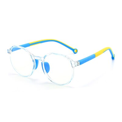 Ralferty Children's Eyeglasses Anti Blue Light Anti-glare TR90 Mf8305 Anti Blue Ralferty C5 Clear Blue  