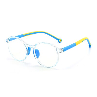 Ralferty Children's Eyeglasses Anti Blue Light Anti-glare TR90 Mf8305 Full Rim Ralferty C5 Clear Blue  