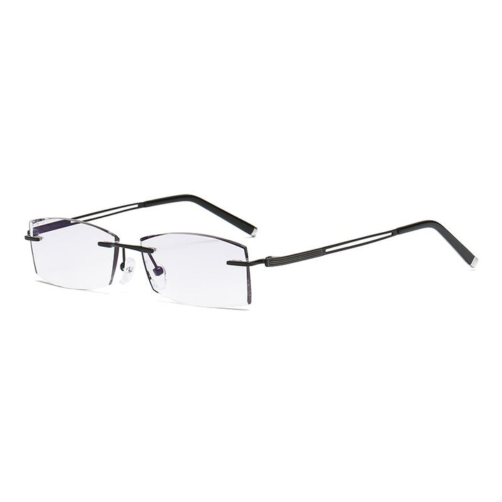 Zirosat 630HT Unisex Eyeglasses Pure Titanium Rimless Diamond Cutting Rimless Zirosat   