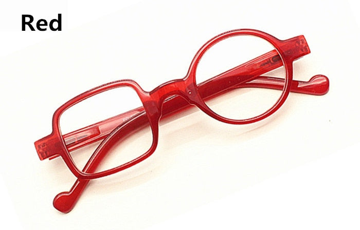 Unisex Reading Glasses One Round One Square From 0 To +3.5 Reading Glasses SunnyFunnyDay 0 Red 