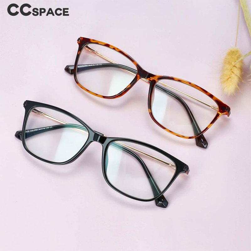CCSpace Unisex Full Rim Square Tr 90 Resin Frame Eyeglasses 54108 Full Rim CCspace   