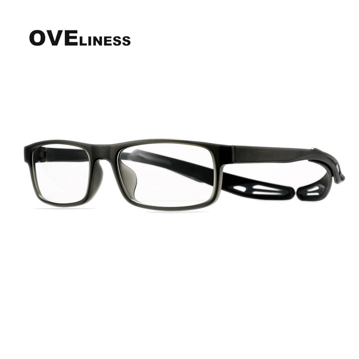 Oveliness Unisex Full Rim Square Tr 90 Titanium Sport Eyeglasses Olad55p Sport Eyewear Oveliness grey c002  