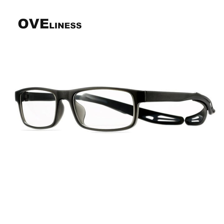 Oveliness Unisex Full Rim Square Tr 90 Titanium Sport Eyeglasses Olad55p Full Rim Oveliness grey c002  