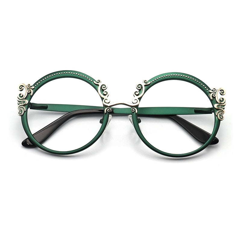 Laoyehui Women's Eyeglasses Round Reading Glasses Black Green Blue Purple Reading Glasses Laoyehui 0 Green 