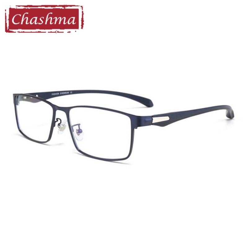 Chashma Ottica Men's Semi/Full Rim Square Alloy Eyeglasses 66071/66085 Full Rim Chashma Ottica Blue Full Frame  
