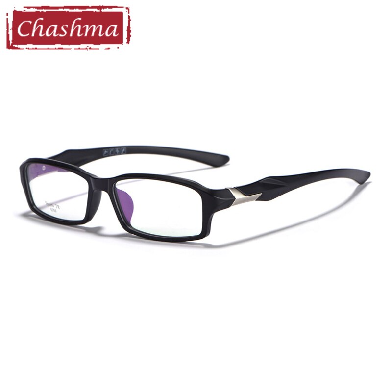 Men's Eyeglasses Plastic Titanium Sport 6059 TR90 Sport Eyewear Chashma Bright Black  