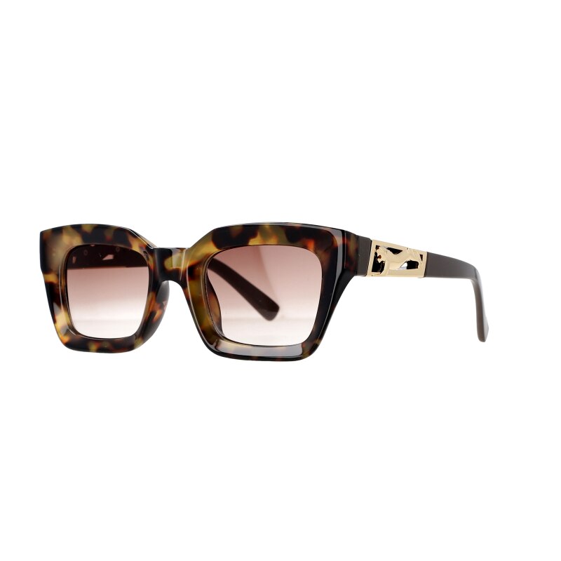 CCSpace Women's Full Rim Square Cat Eye Resin Frame Sunglasses 51119 Sunglasses CCspace Sunglasses leopard 51119 