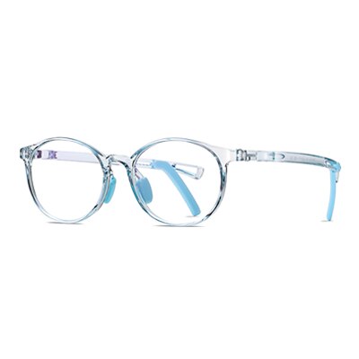 Ralferty Kids' Eyeglasses Anti Blue Light Round Tr90 D5114 Anti Blue Ralferty C5 Light Blue  