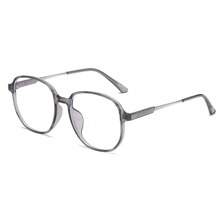 Hotony Unisex Full Rim Polygonal Square TR 90 Resin Frame Eyeglasses 60153 Full Rim Hotony gray  