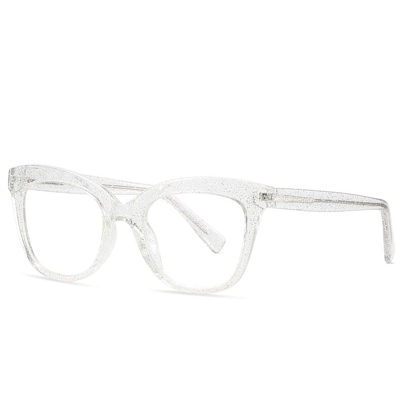 Hotochki Women's Full Rim Cat Eye TR-90 Resin Frame Eyeglasses 2017 Full Rim Hotochki Transparent  