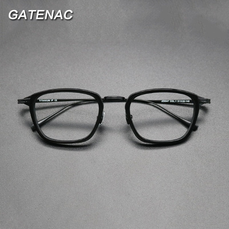 Gatenac Square Acetate Titanium Eyeglasses – FuzWeb
