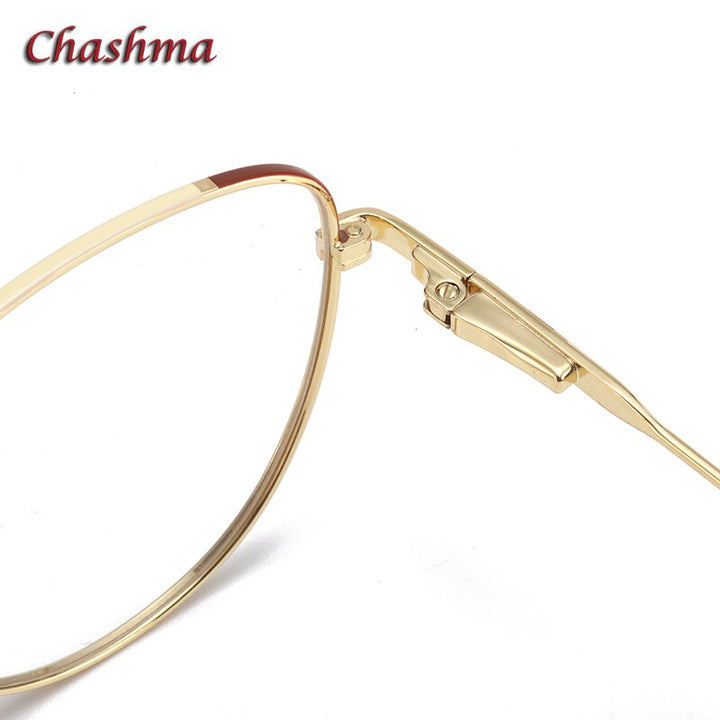 Chashma Ochki Women's Full Rim Square Cat Eye Alloy Eyeglasses 4120 Full Rim Chashma Ochki   