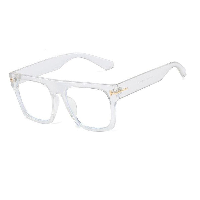 Cubojue Unisex Full Rim Square Tr 90 Titanium Brow Line Reading Glasses Reading Glasses Cubojue 0 Clear 