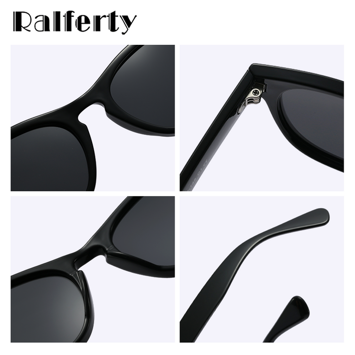 Ralferty Women's Full Rim Square Cat Eye Acetate Polarized Sunglasses F91552 Sunglasses Ralferty   
