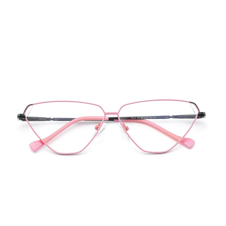 Women's Eyeglasses Anti Blue Ray Light Blocking Alloy 3023 Frame Reven Jate C3  