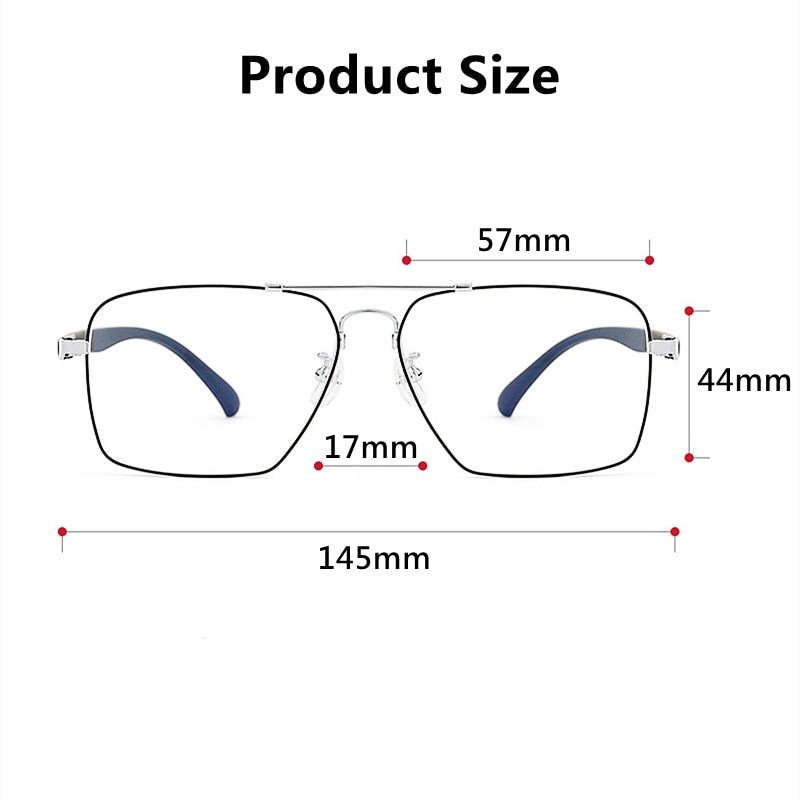 Yimaruili Men's Full Rim Double Bridge Titanium Alloy Frame Eyeglasses 8227 Full Rim Yimaruili Eyeglasses   