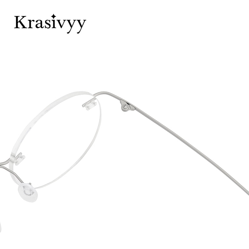 Krasivyy Unisex Rimless Round Titanium Eyeglasses Kr16012 Rimless Krasivyy   