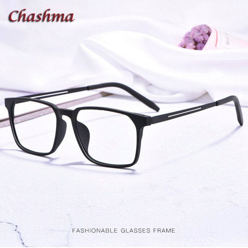 Chashma Ochki Unisex Full Rim Square Tr 90 Titanium Eyeglasses 8878 Full Rim Chashma Ochki   