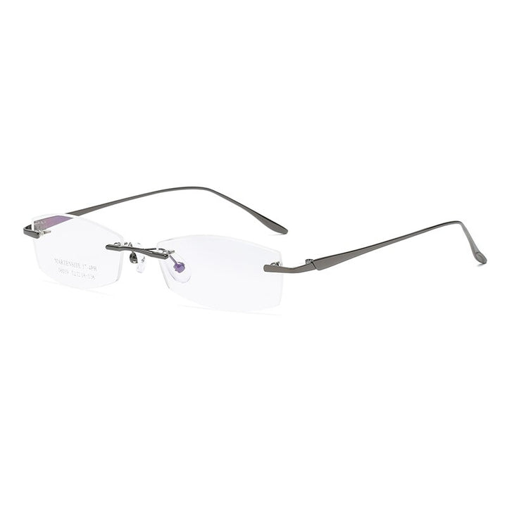 Zirosat 56059 Unisex Eyeglasses Alloy Titanium Rimless Rimless Zirosat grey  