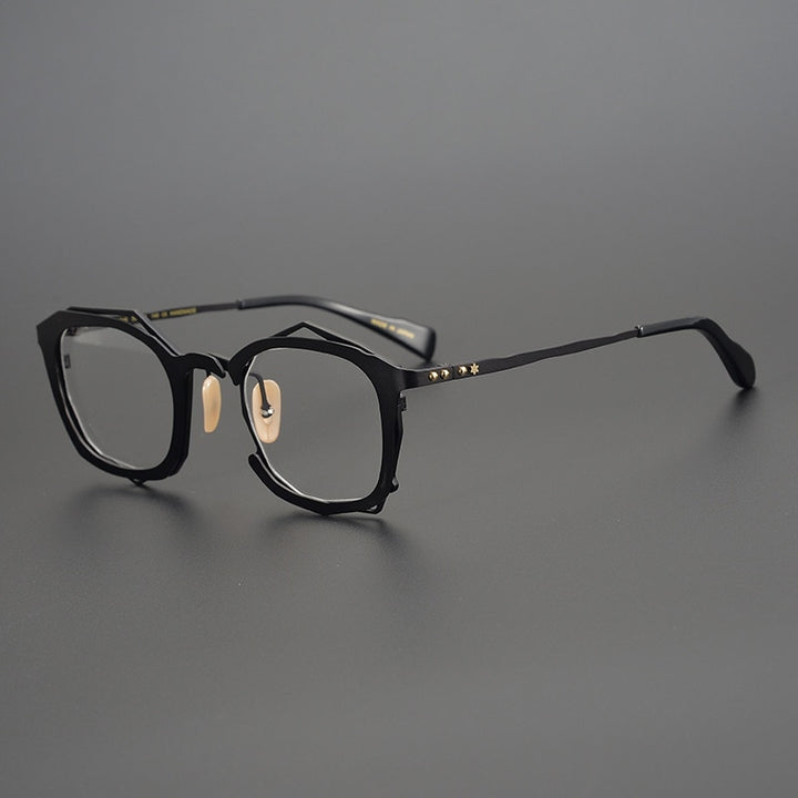 Gatenac Unisex Full Rim Square Titanium Alloy Frame Eyeglasses Gxyj360 Full Rim Gatenac   