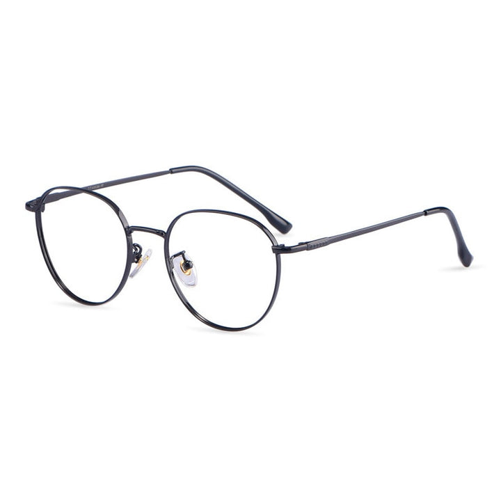Hotony Unisex Full Rim Titanium Alloy Polygonal Frame Eyeglasses 80047 Full Rim Hotony   