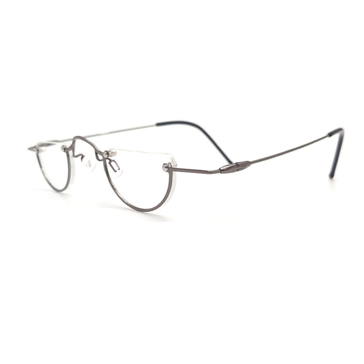 Unisex Round Semi Rim Reading Glasses Stainless Steel Frame Reading Glasses Yujo China 0 C2