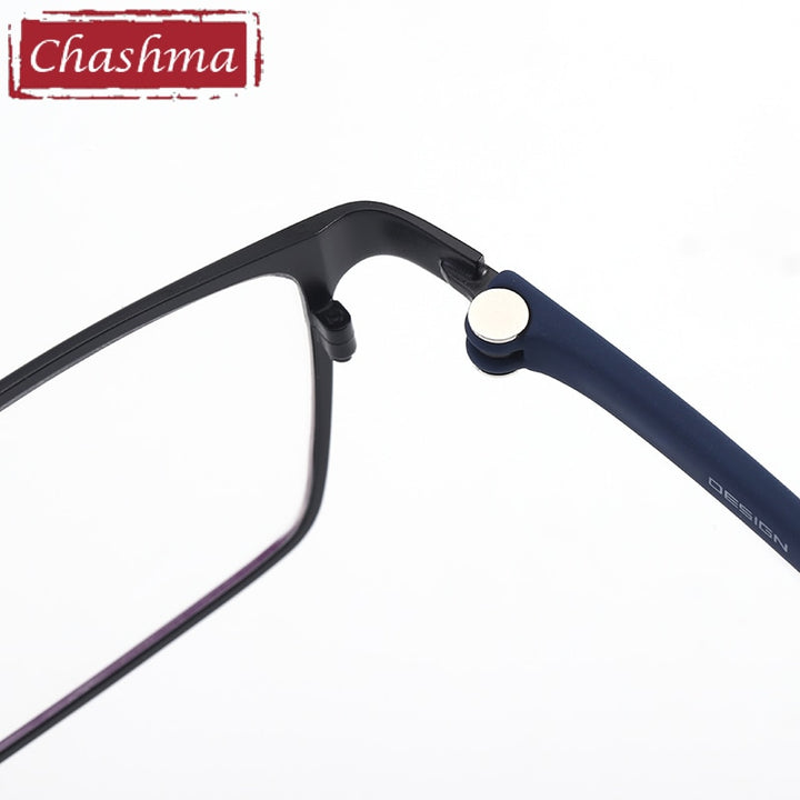 Chashma Ottica Men's Full Rim Large Square Titanium Alloy Eyeglasses 9493 Full Rim Chashma Ottica   