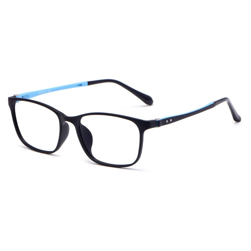 Yimaruili Unisex Full Rim Ultem/Steel Frame Eyeglasses 1939TR Full Rim Yimaruili Eyeglasses Black Light Blue  