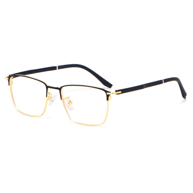 Hotony Unisex Full Rim Square Alloy Frame Eyeglasses 3007 Full Rim Hotony Gold  