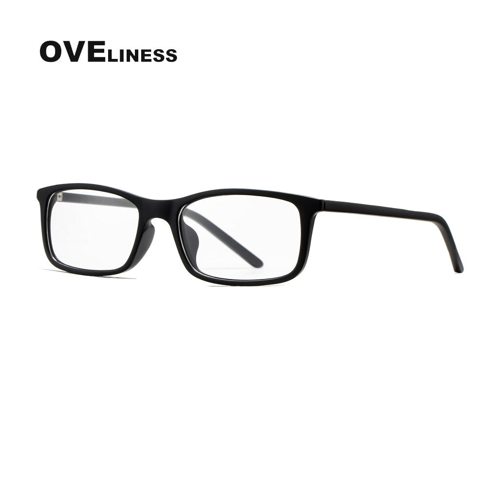Oveliness Unisex Full Rim Square Tr 90 Titanium Eyeglasses 7252 Full Rim Oveliness black  