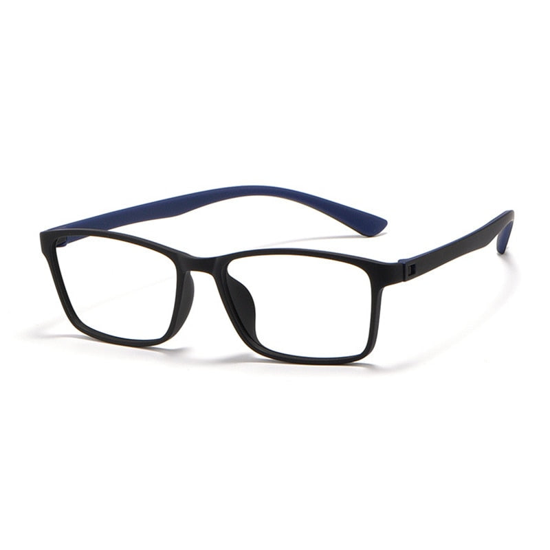 Reven Jate 6002 Unisex Eyeglasses Ultem Flexible Super Light-Weighted Frame Reven Jate black-dark blue  
