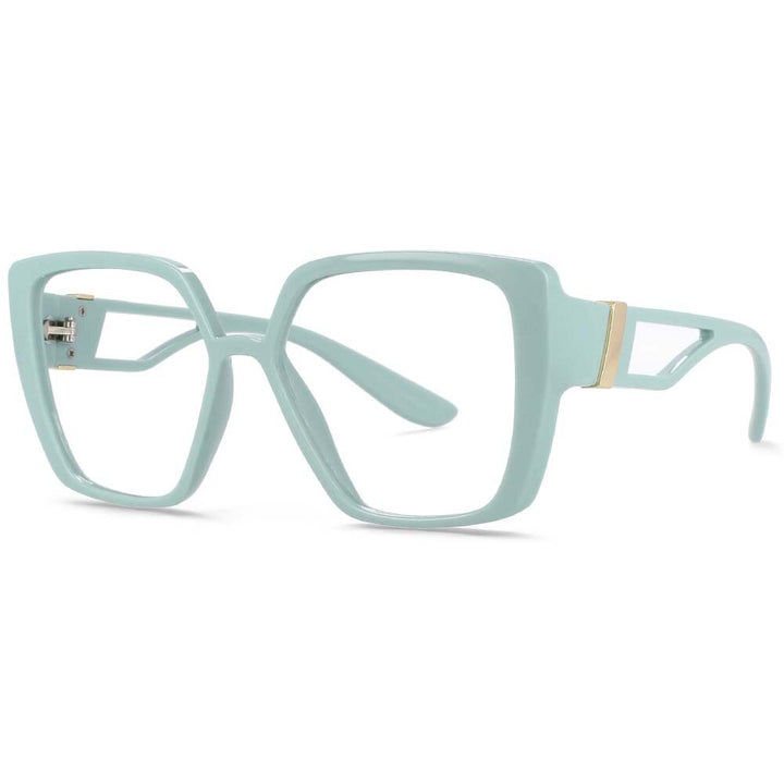 CCSpace Unisex Full Rim Square Resin Frame Eyeglasses 54036 Full Rim CCspace C5Green  