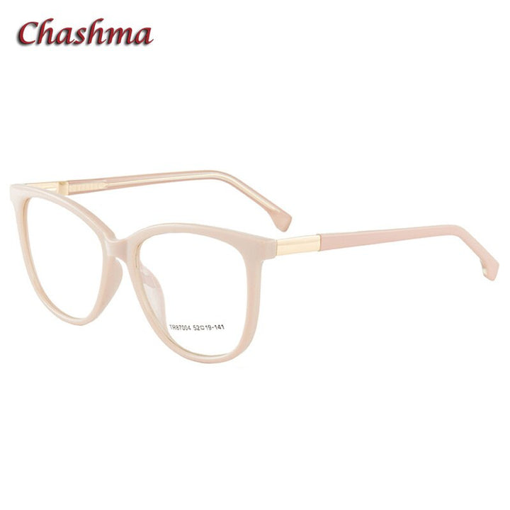 Chashma Ochki Women's Full Rim Square Tr90 Titanium Eyeglasses 87004 Full Rim Chashma Ochki Pink  