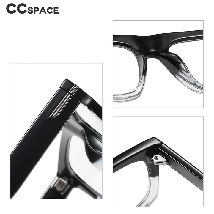 CCSpace Unisex Full Rim Square Tr 90 Titanium Frame Eyeglasses 49362 Full Rim CCspace   
