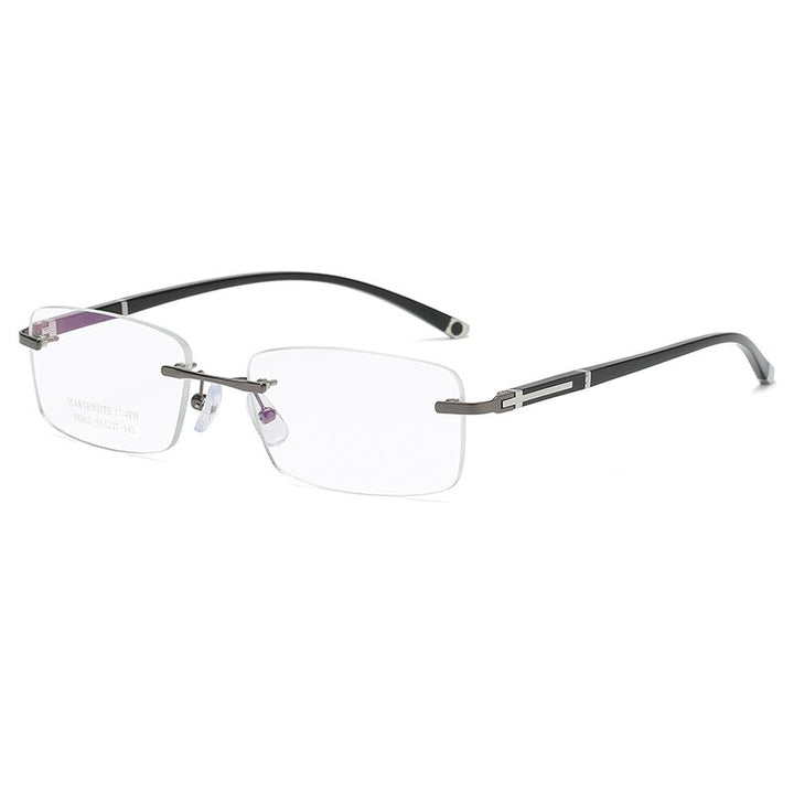 Zirosat 58065 Men's Eyeglasses Alloy Titanium Rimless Rimless Zirosat grey  
