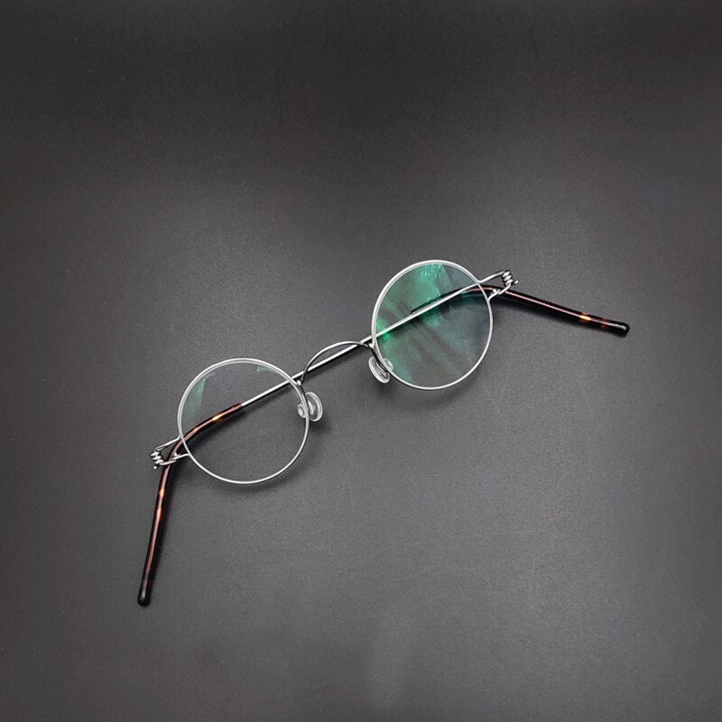 Unisex Handcrafted Circular Stainless Steel Frame Customizable Lens Eyeglasses Frame Yujo   