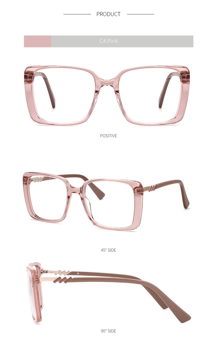 Kansept Women's Full Rim Square Acetate Alloy Frame Eyeglasses Mg6114 Full Rim Kansept   