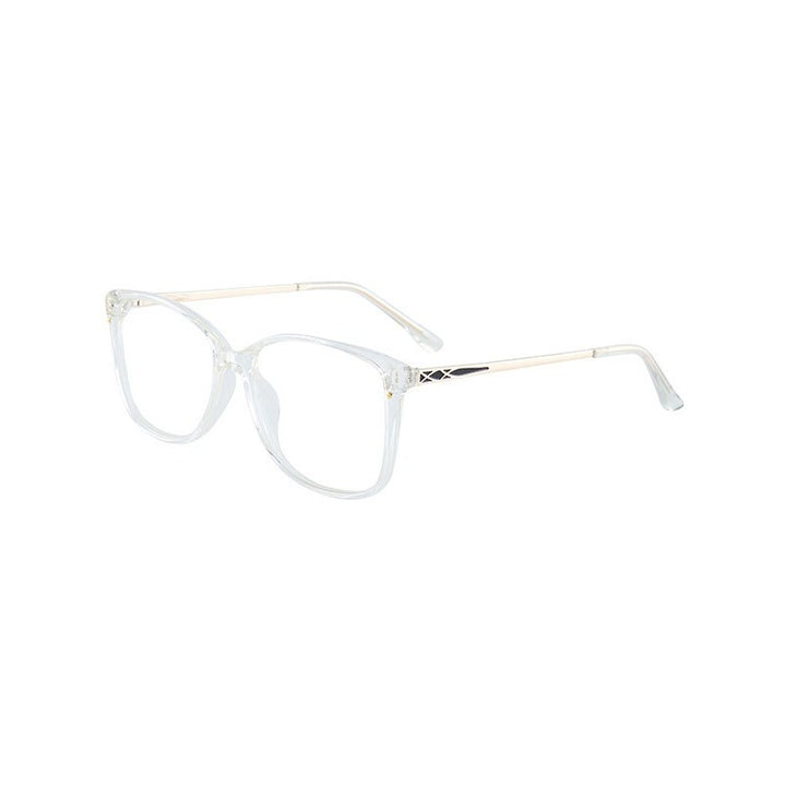 Hotony Women's Full Rim TR 90 Resin Square Frame Eyeglasses 7034 Full Rim Hotony white  