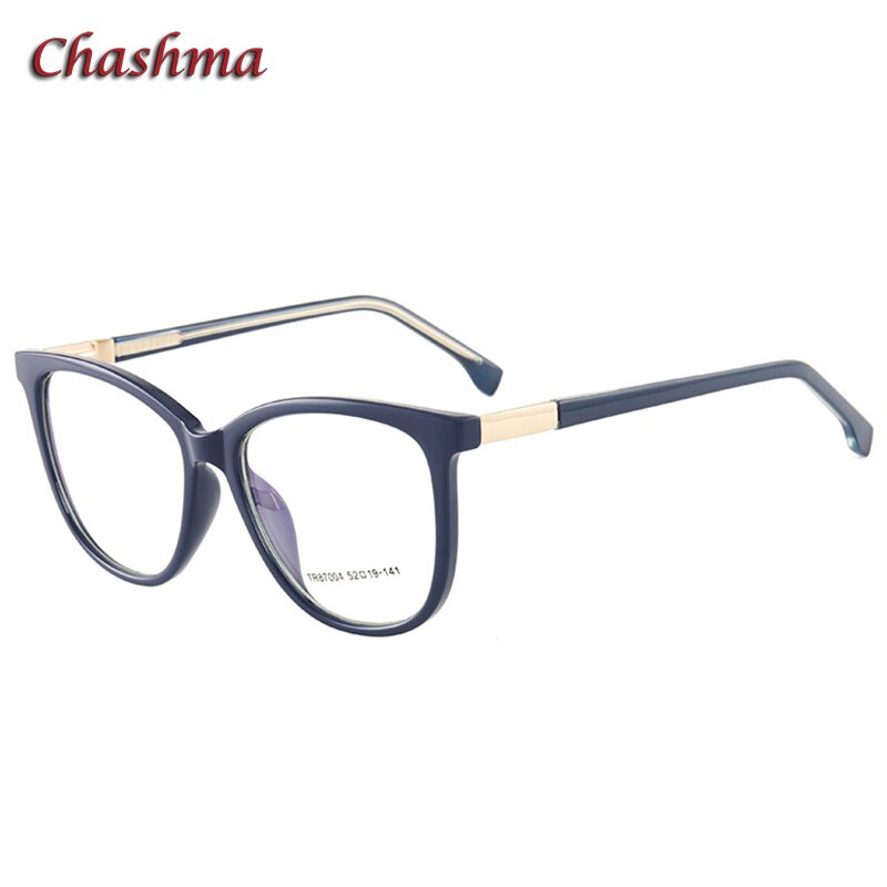 Chashma Ochki Women's Full Rim Square Tr90 Titanium Eyeglasses 87004 Full Rim Chashma Ochki Black  