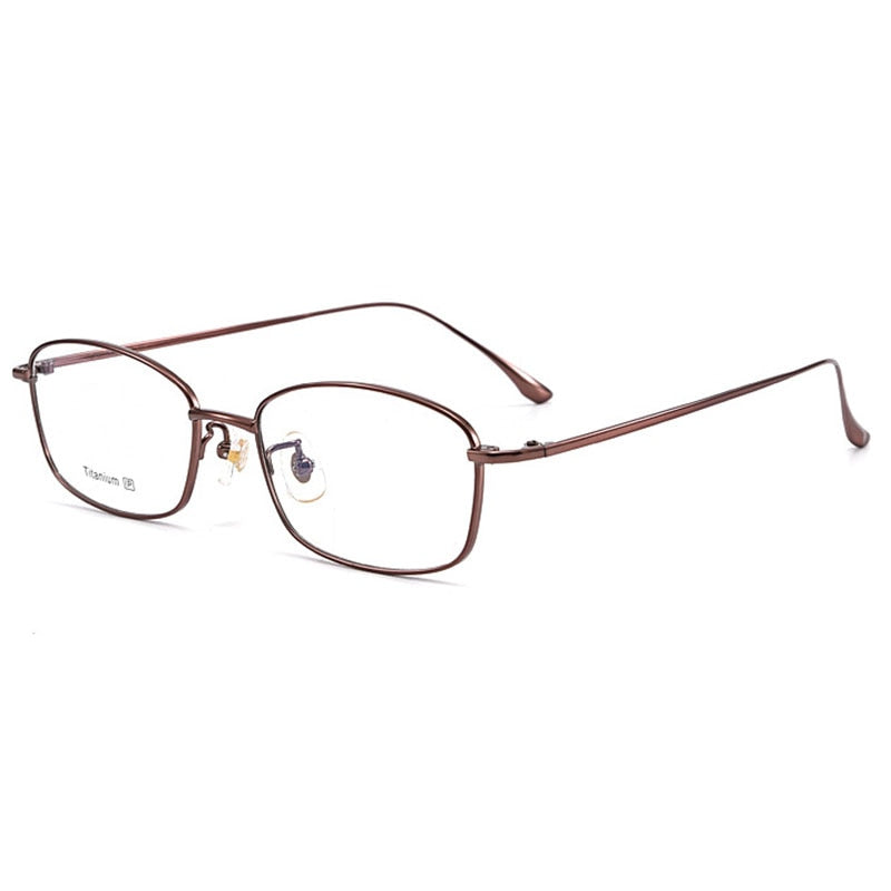 Hotochki Men's Full Rim Titanium Frame Eyeglasses 8508 Full Rim Hotochki Coffee  