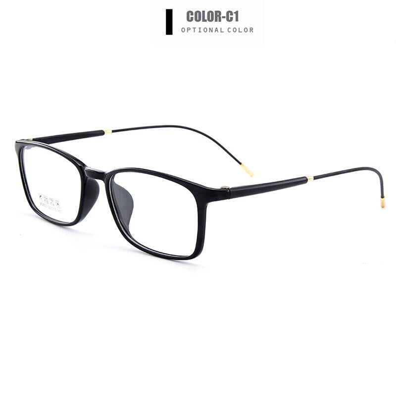Unisex Eyeglasses Ultralight Tr90 Plastic Frame M3003 Frame Gmei Optical C1 Bright Black  